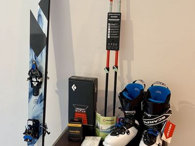 Full brand new Black Diamond backcountry ski setup