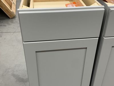 Hampton Bay Avondale 18 in. W x 24 in. D x 34.5 in. H Plywood Shaker Base Kitchen Cabinet in Dove Gray