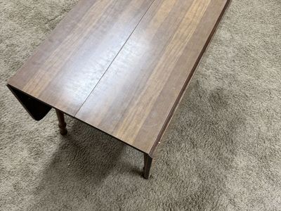 Versatile Wood Kitchen/Dining Table with 6 Leaves and 8 Solid Wood Chairs - Expandable