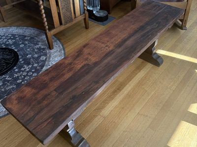 Vintage, Solid Wood, Mission/Craftsman Style Dining Benches (2)