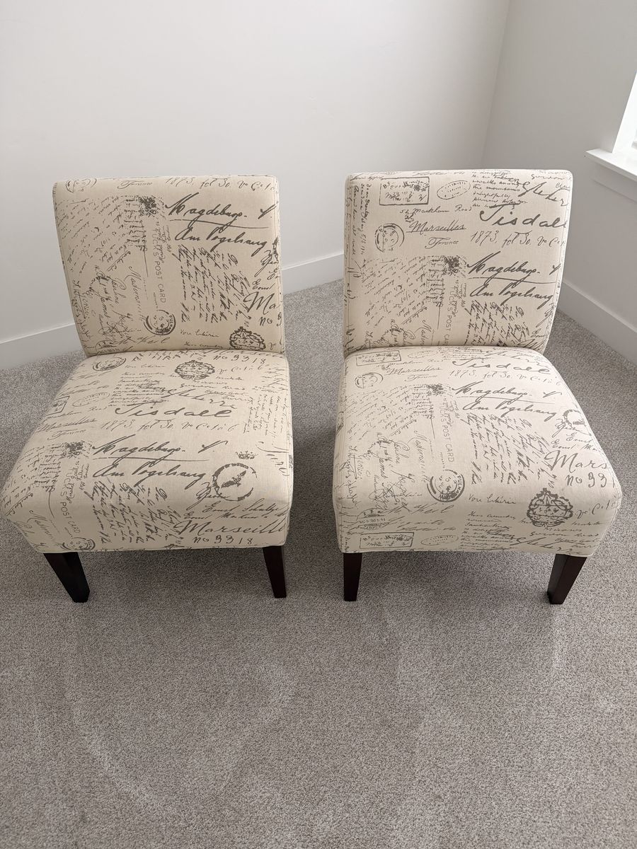 Pair of High-Back Accent Chairs