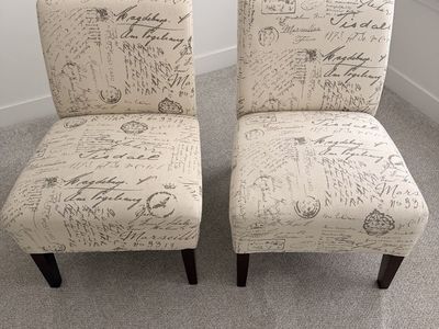 Pair of High-Back Accent Chairs