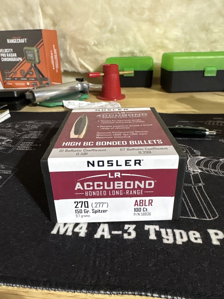 270 150 grain Nosler long range accubond .277 cal