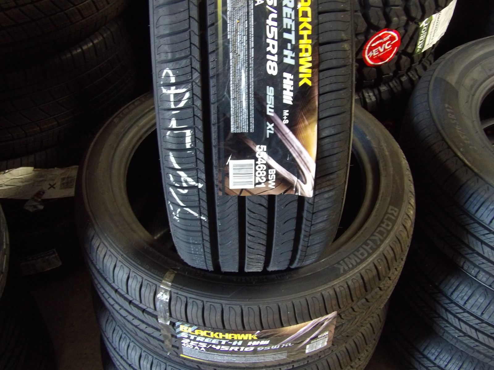 225/45R18 BLACKHAWK STREET HH-11 SET OF NEW TIRES