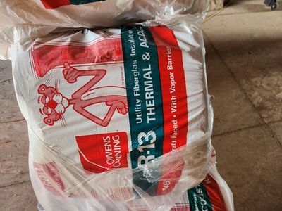Six R13 Fiberglass Insulation Rolls, 40 ft each BRAND NEW
