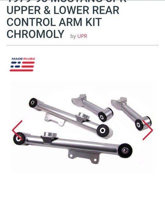 1979-98 Mustang UPR Upper & Lower Rear Control Arm Kit Chromoly by UPR