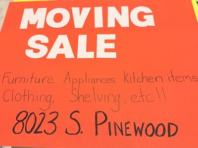 Moving Sale