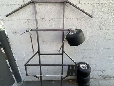 Custom Go-Kart Rolling Chassis Frame with Wheels & Accessories - Ready for Your Build