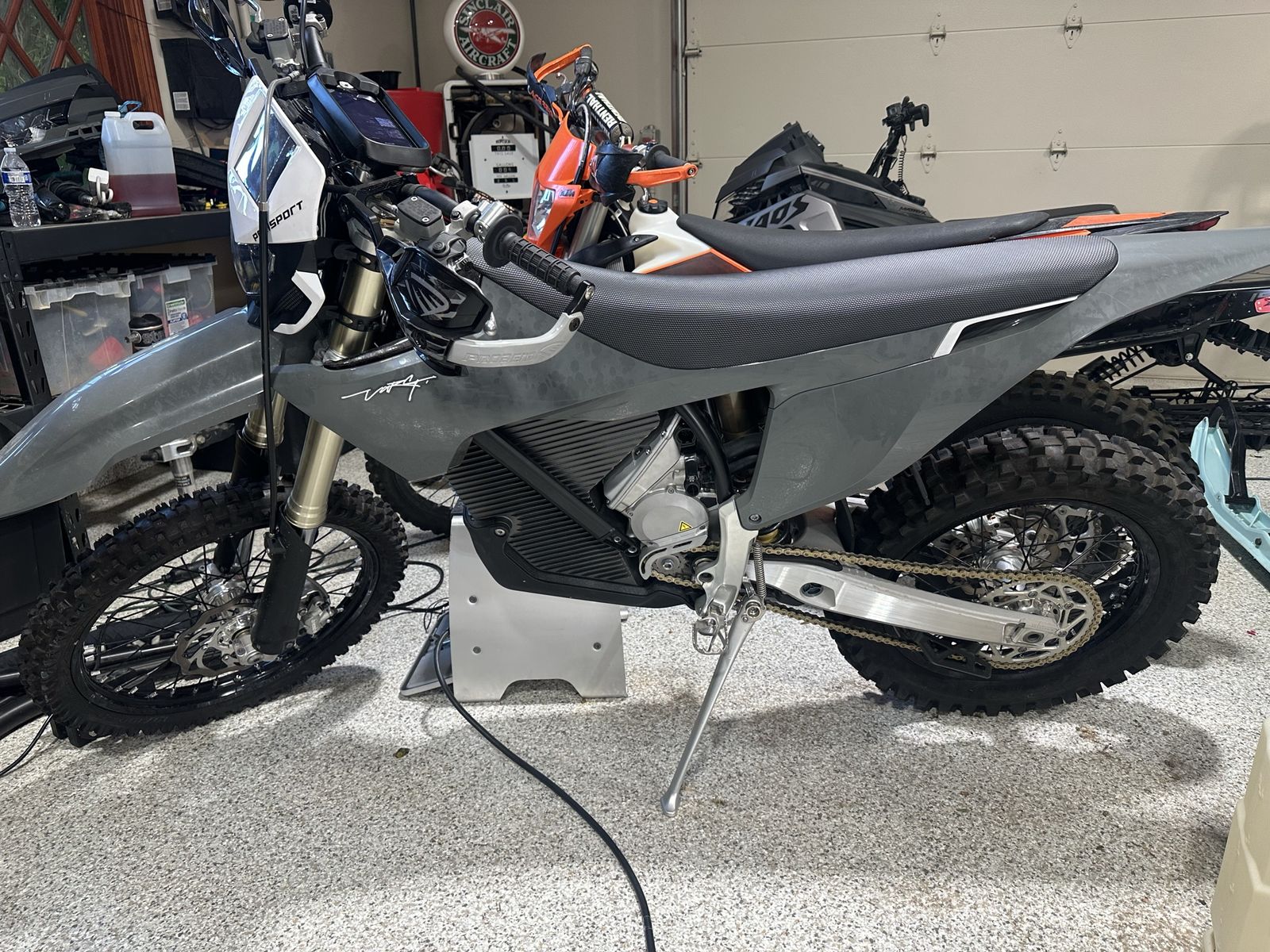 2024 Stark VARG MX 80 HP Alpha Electric Dirt Bike - Grey, 18" XC Wheel, 2.6 Mi, Mint Condition