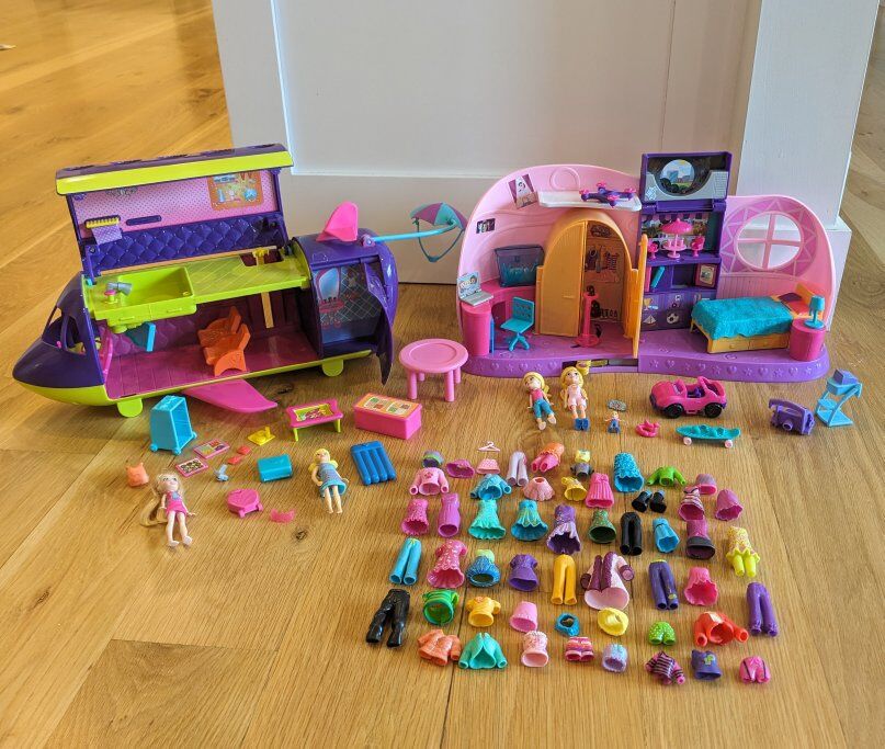 Polly Pocket Clothes, Dolls Bedroom, Adventure Jet