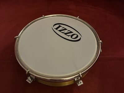Izzo Aluminum Gold Colored Tamborim Drum - Used