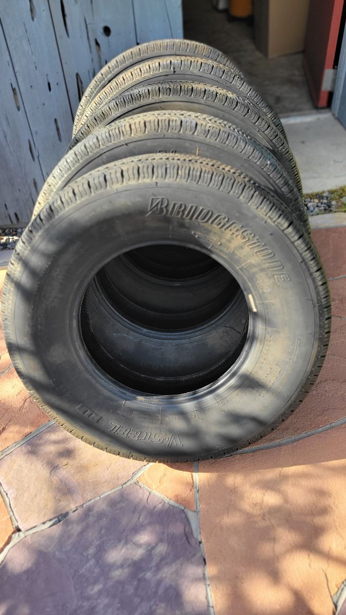 $300.00  5  BRIDGESTONE V- STEEL TRUCK TIRES