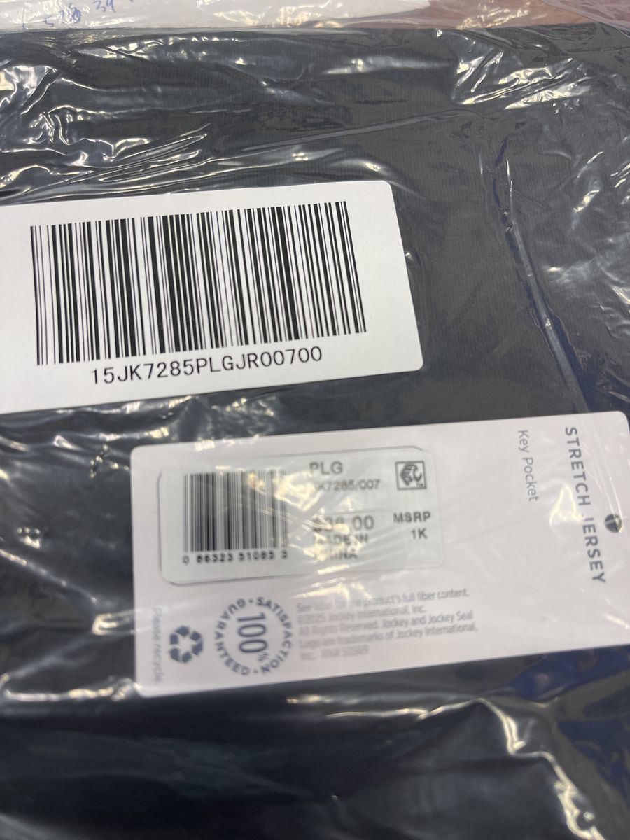 2 jockey stretch jersey black tops