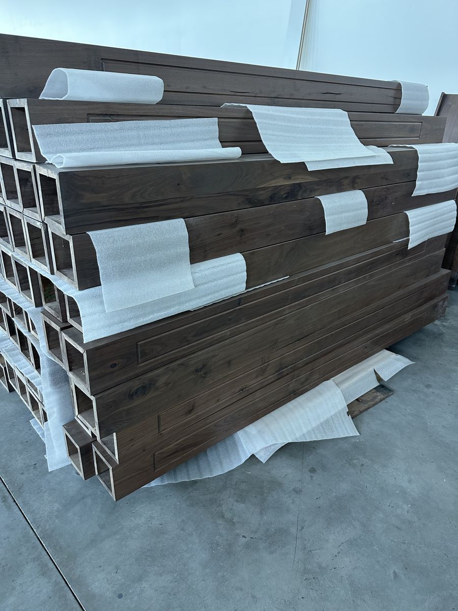 Finished Solid Walnut Wood Posts and Display Boards