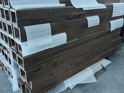 Finished Solid Walnut Wood Posts and Display Boards