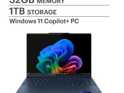 Lenovo - Yoga 9i 2-in-1 Aura Edition - 14" 3K 120Hz OLED Touchscreen Laptop - Intel Core Ultra 7 258V - 32GB - 1TB - Blue