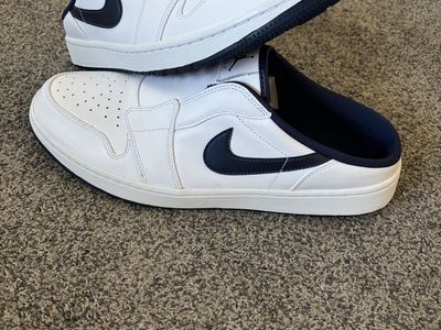 Nike Jordan 1 Mule Golf Slip-On White Midnight Navy Men’s Size 11.5