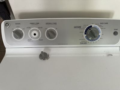 GE White Electric Dryer - Top Load, Multiple Cycle Settings
