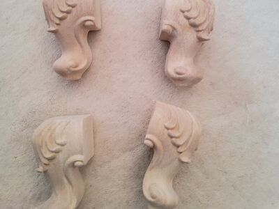 12 wood legs for cabinetry and/or furniture