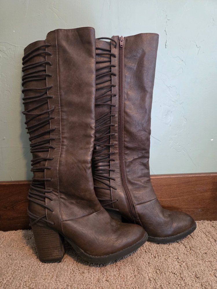 Brown High Heel Boots