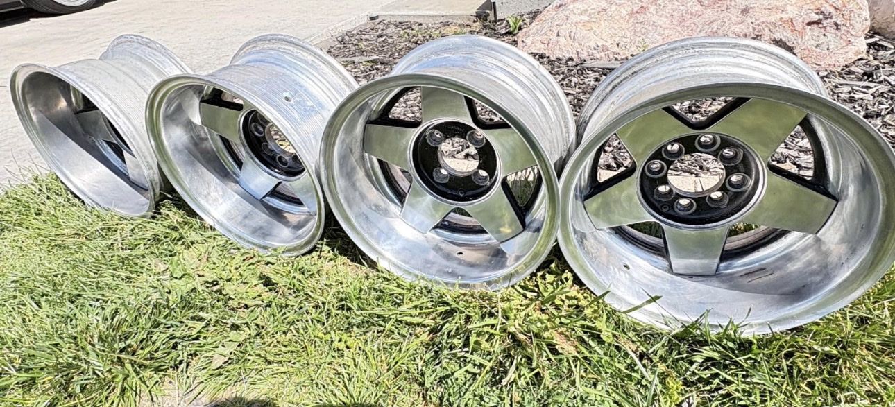 Set of 4 Vintage 5-Spoke Deep Dish Alloy Wheels Rims - 13x7, 4x100