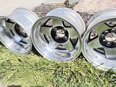 Set of 4 Vintage 5-Spoke Deep Dish Alloy Wheels Rims - 13x7, 4x100