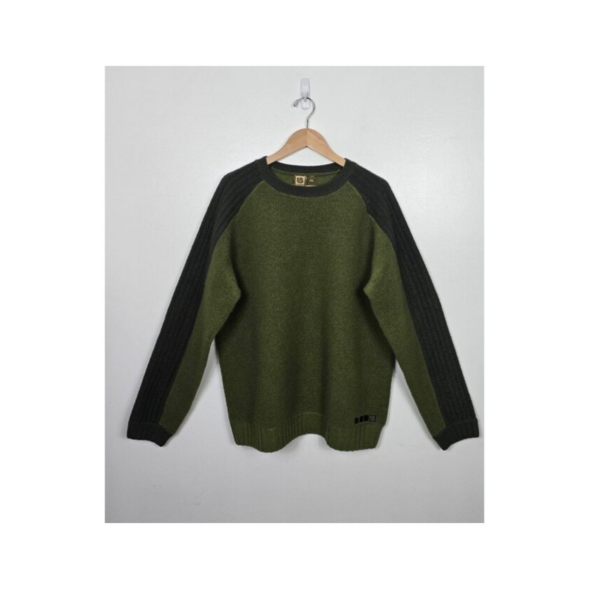 Burton Boiled Wool Pullover Ski Alpine Sweater Moss & Forest Green Men's XL