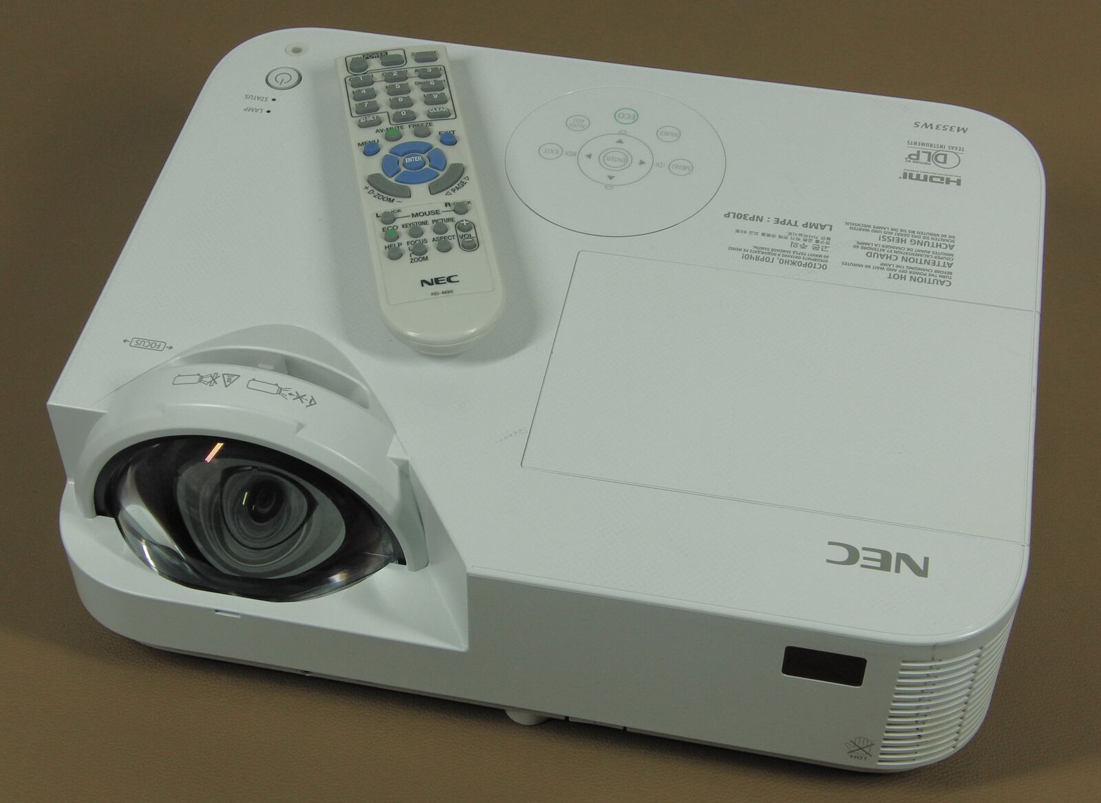 NEC M353WS Short Throw 3500 Lumens Projector