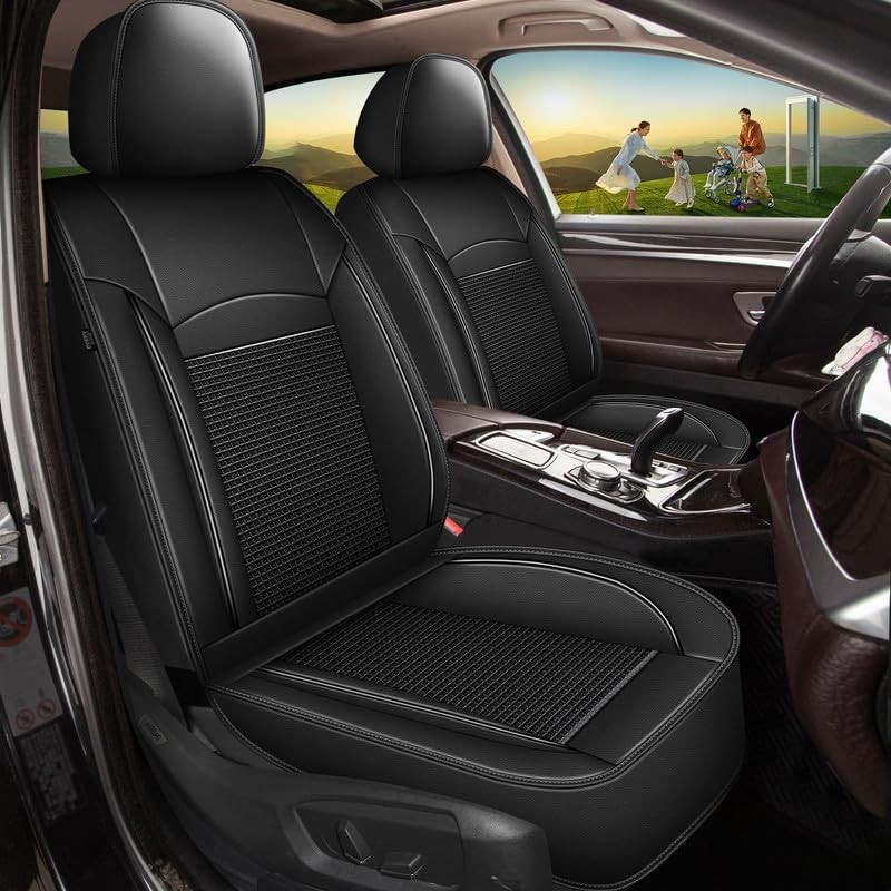 SEAT COVERS FOR JEEP COMPASS 2012-2024 FULL SET 5 SEATS - LEATHER ICE SILK_NEW!!!