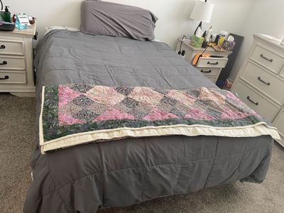Queen size adjustable bed frame and mattress