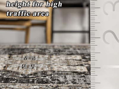 Living Room 12x18 Area Rug - Large Washable Area Rugs with Non Slip Backing Stain Resistant Carpet Indoor Soft Carpets