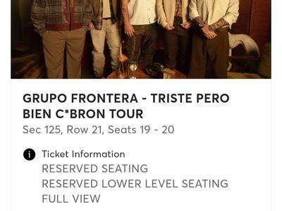 Grupo Frontera Triste Pero Bien Cabron Tour