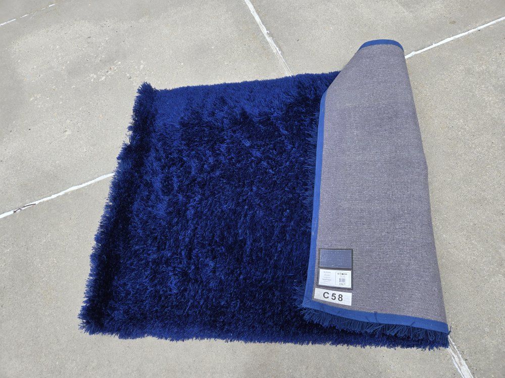 Shag Area Rug (Senses by at home) Blue 51" X 79"