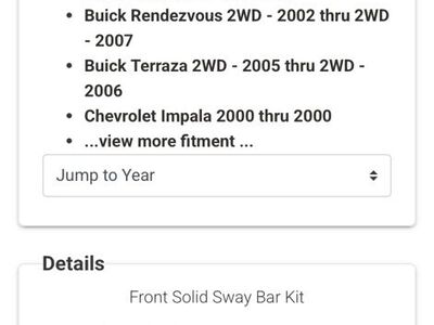 Sway Bar Kit