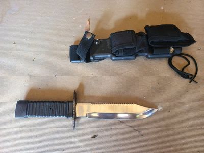 vintage military combat knife