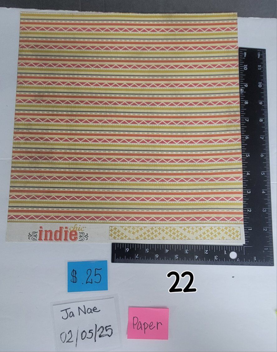 Heavier, two sided 12" x 12"  scrapbook paper