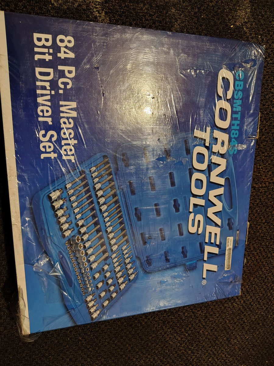 Cornwell tools 84 pc. Master bit driver set and 25 pc. Screw extractor set