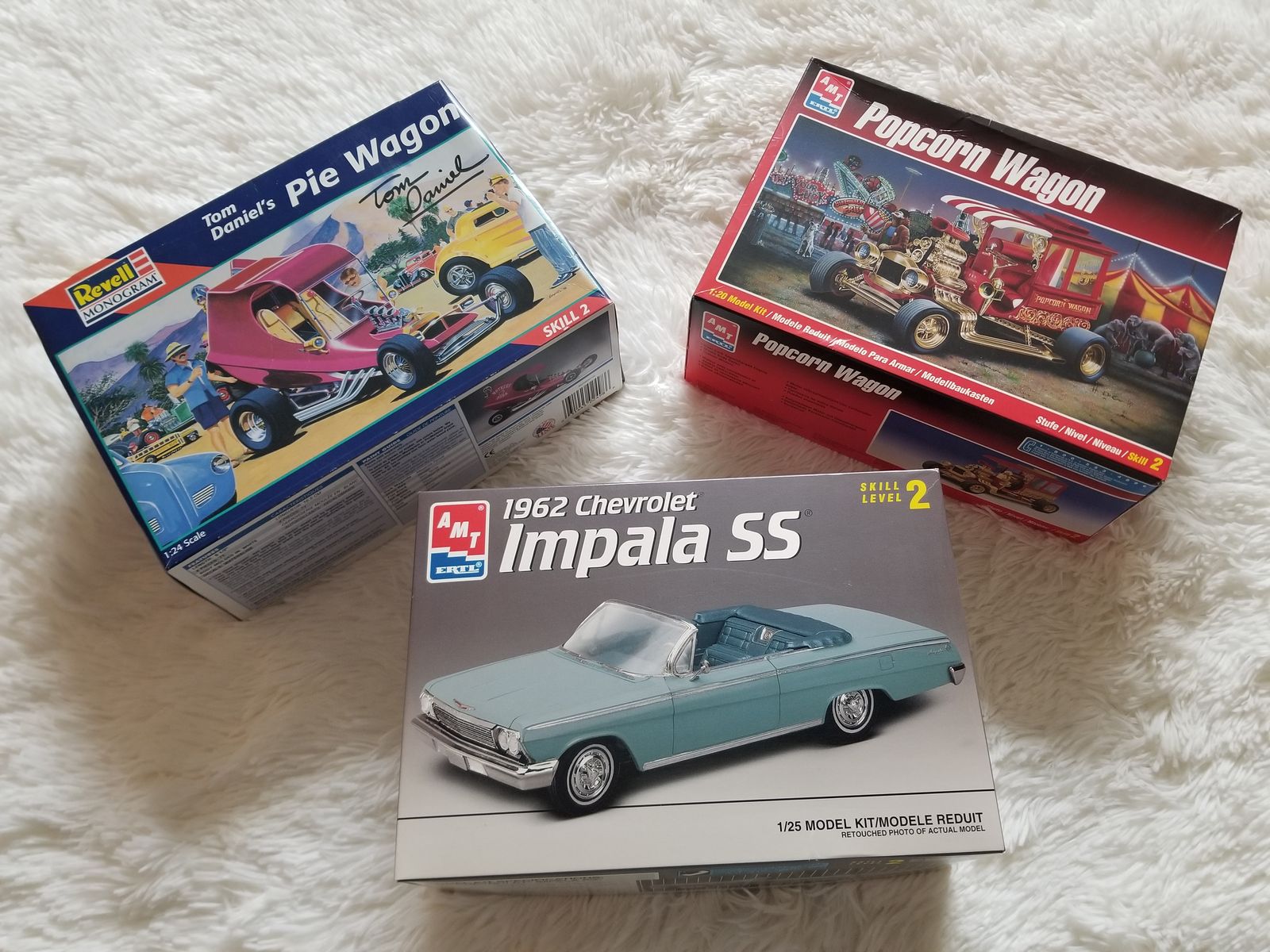 1962 Impala SS Popcorn Wagon and Pie Wagon models vintage