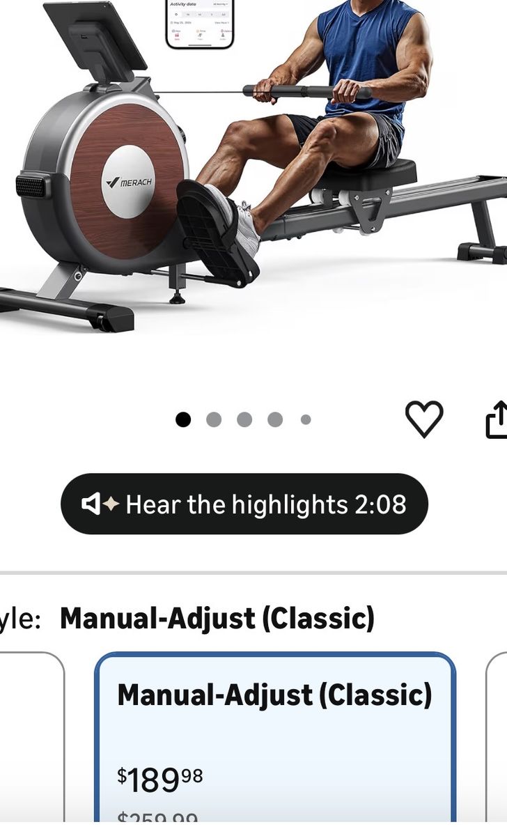 Merach Q1S Rowing machine. Used 3 times!