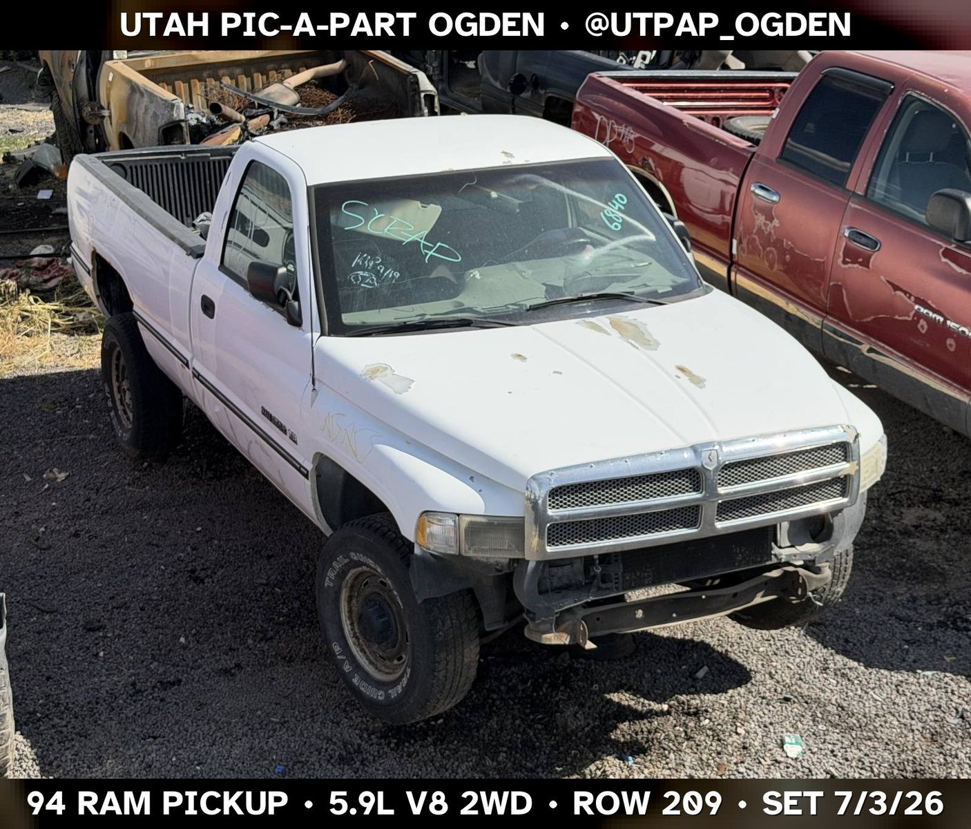 1994 Dodge Ram Pickup Parts - UTPAP Ogden