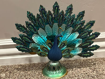 Peacock candle holder