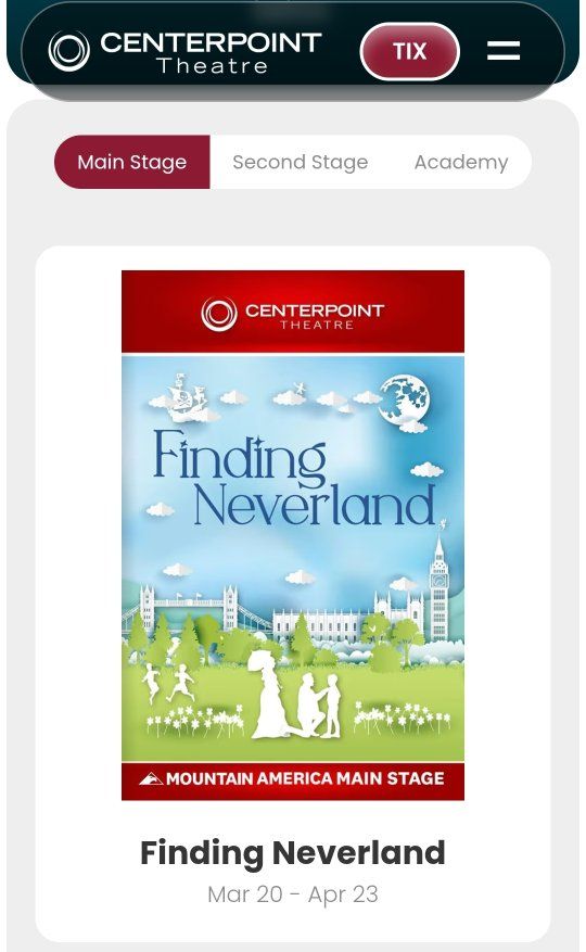 TWO tickets Finding Neverland TONIGHT Center Floor