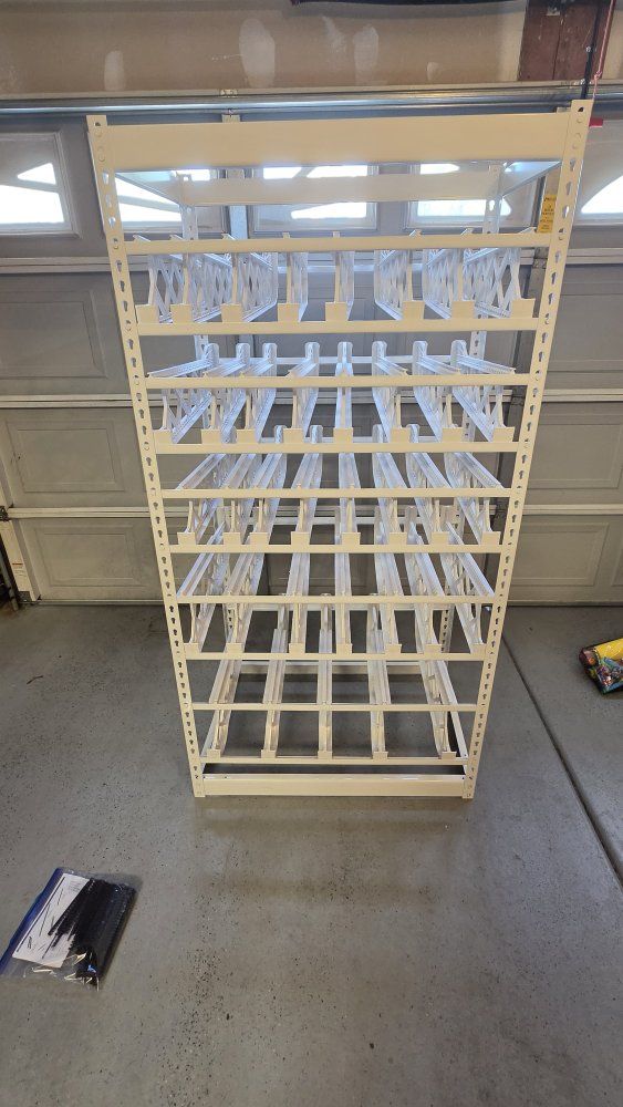 white shelf reliance thrive can food storage rotation organizer shelve metal fifo