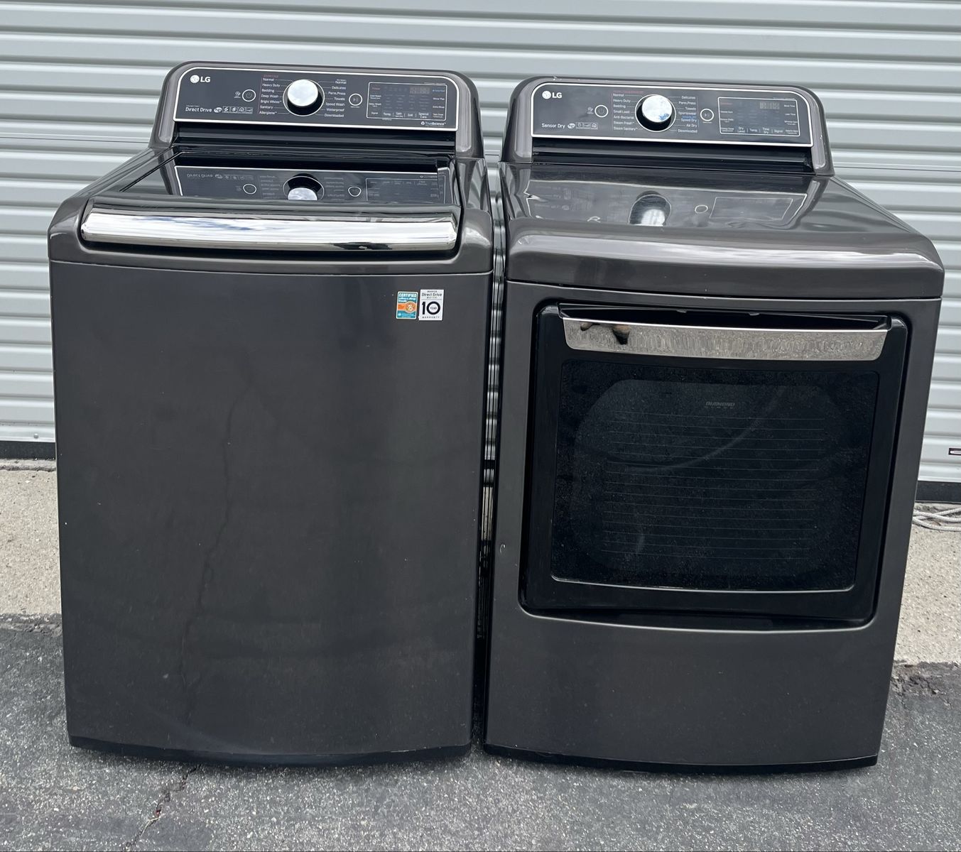 LG XL Capacity Washer & Electric Dryer With Steam Options-Free Local Delivery.