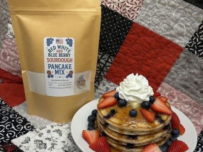Red, White & Blue Berry Sourdough Pancake Mix – Homemade & Ready for the 4th!