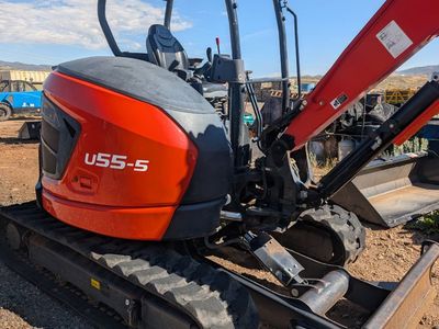 5 Ton Mini Excavator Rental – Kubota U55 – Tight Tail Swing – Delivery Available