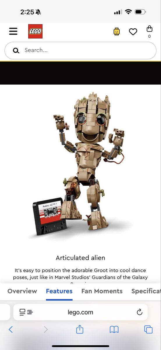 LEGO Marvel I Am Groot Building Set Infinity Saga