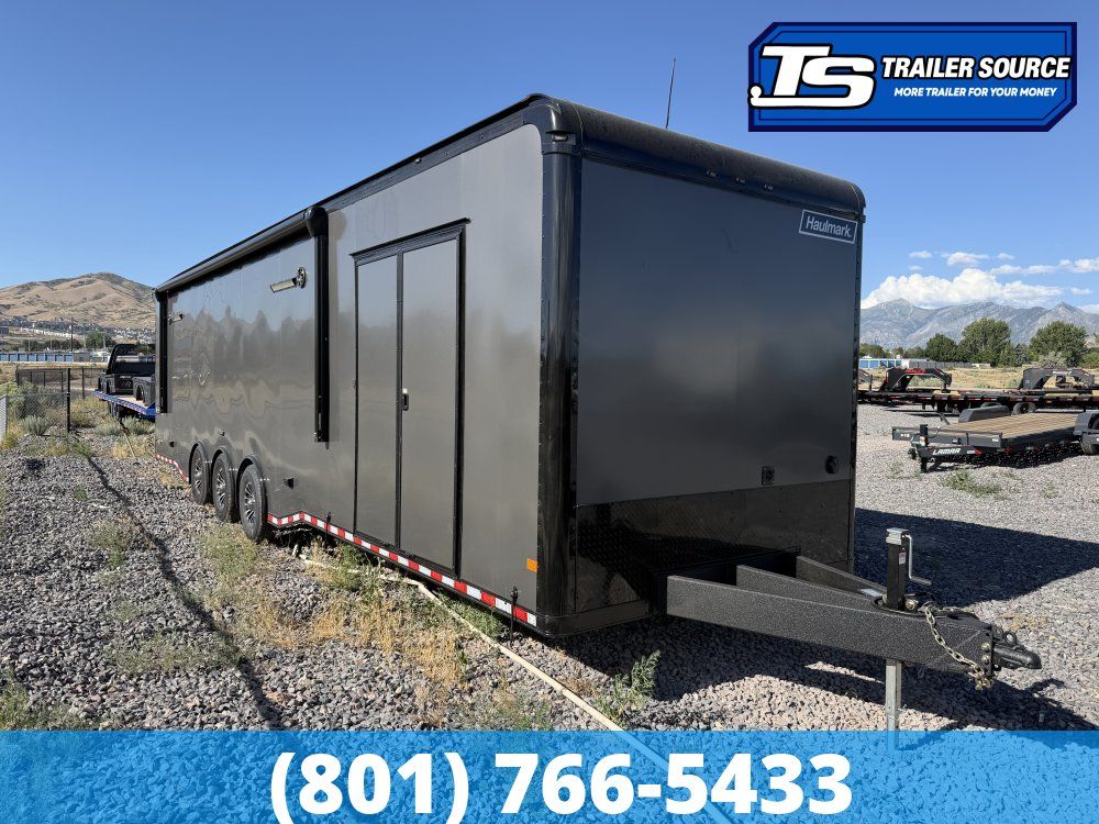 8.5x34 Haulmark Edge Turbo Pkg Enclosed Car Hauler Trailer - 7'10" Interior - 18K GVWR - Black Out Package