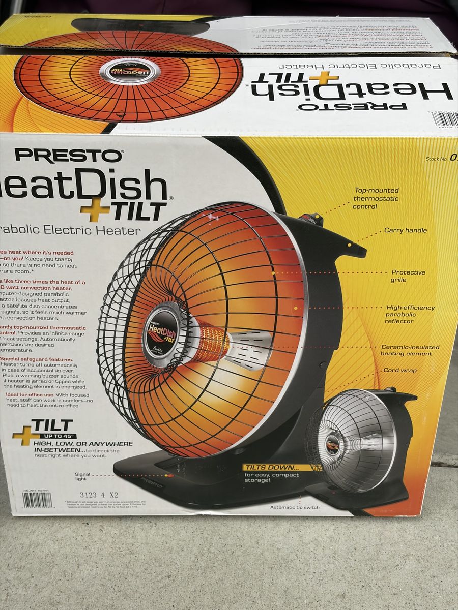 Presto HeatDish+tilt parabolic electric heater