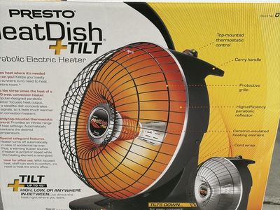 Presto HeatDish+tilt parabolic electric heater